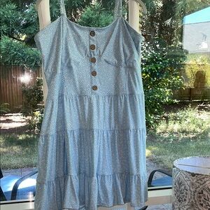 No Boundaries Blue Strapless Dress